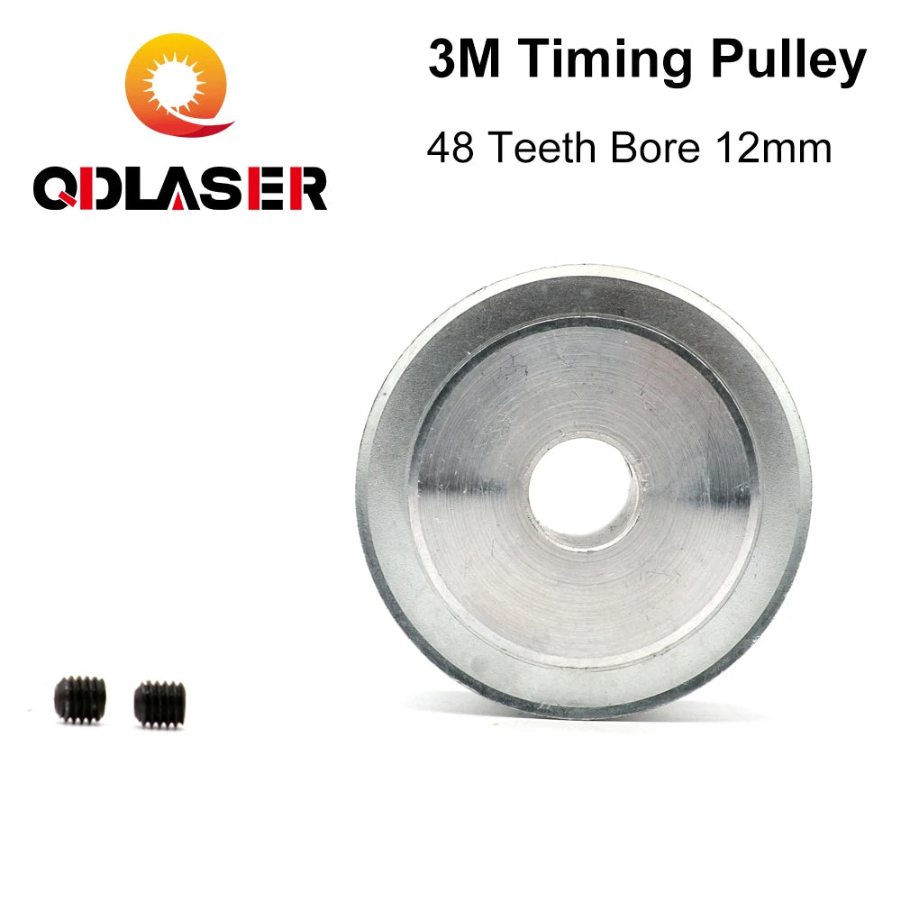 QDLASER HTD-3M Aluminum Timing Pulley, Smooth Mini Belt Pulley