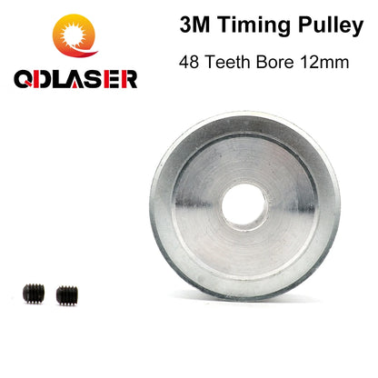 QDLASER HTD-3M Aluminum Timing Pulley, Smooth Mini Belt Pulley