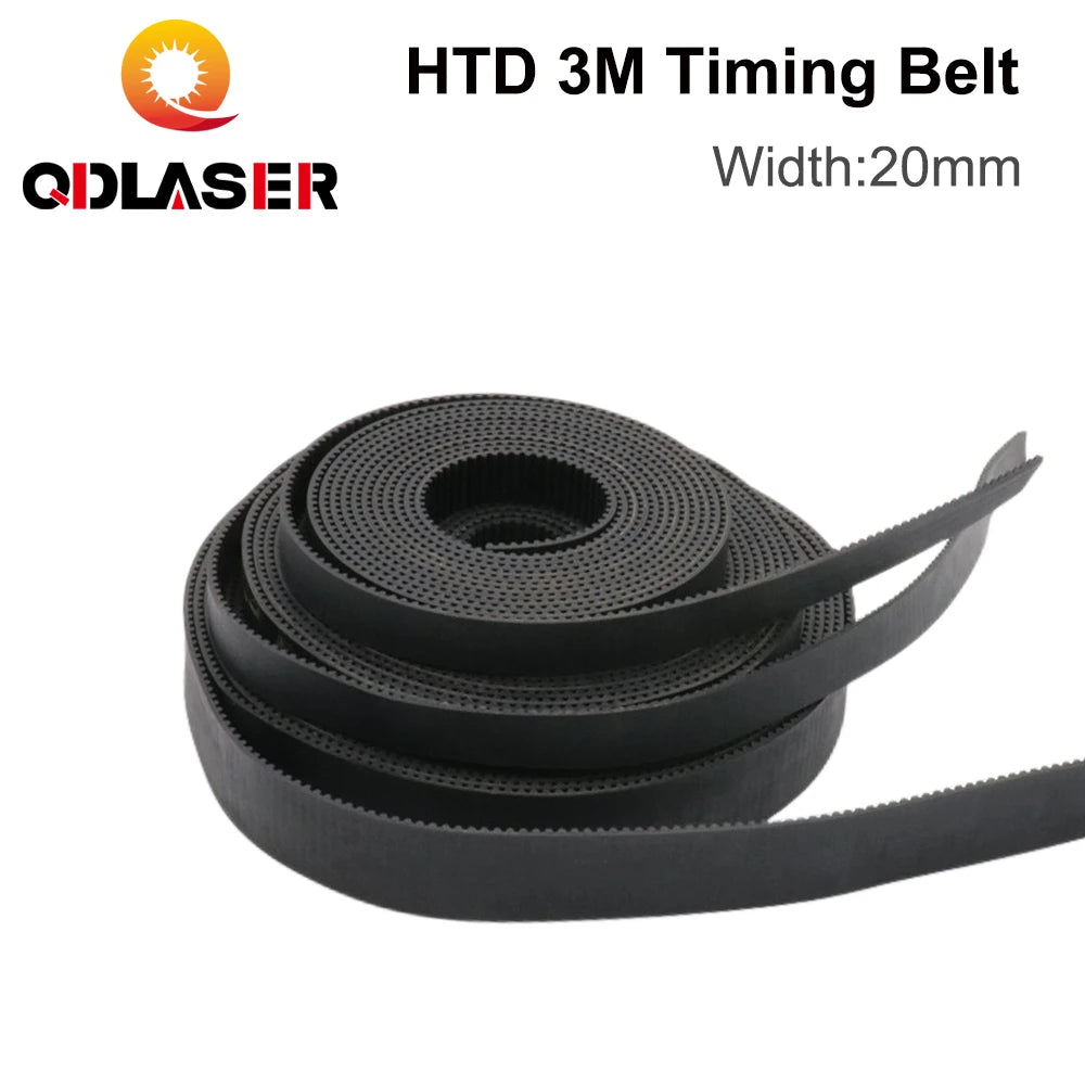 QDLASER High Quality HTD 3M-20 Timing Belt 10meters Synchronous belts Polyurethane for CO2 Laser Engraving Cutting Machine