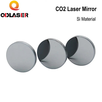 QDLASER 3pcs Co2 Laser Si reflective Mirrors 25mm for Laser Engraver Gold-Plated Silicon Reflector Lenses