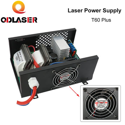 QDLASER Hongyuan Co2 Laser Power Supply for CO2 Laser Cutting Machine T60 PLUS 110V/220V