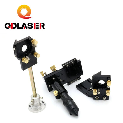QDLASER Laser Parts  E Series Black Co2 Laser Head Set with Laser Mirrors Mount Support