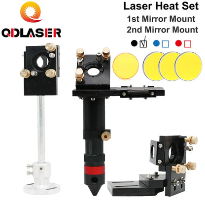 QDLASER  E Series Co2 Laser Head Set 20mm Reflect Mount with Focus Len Mirrors for Laser Engraver and Cutting Machine Parts