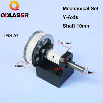 QDLASER Gear Base Set Machine Mechanical Parts Guide Rail Set for Co2 Laser Engraving Cutting Machine