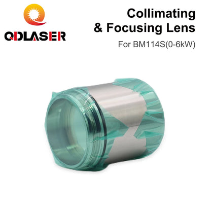 QDLASER BM114 Collimating &amp; Focusing Lens D37 F100 &amp; D38.1 F200mm with Lens Holder for Raytools Laser Cutting Head BM114