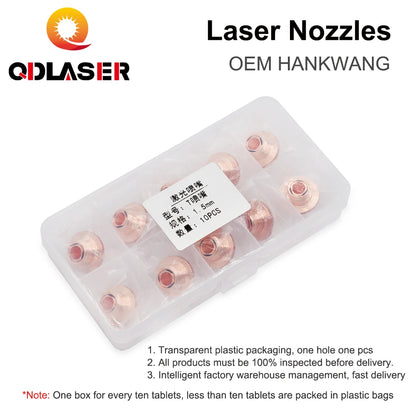 QDLASER OEM HANKWANG Knurled HK Nozzle Single Double Dia.19mm Height15mm Thread M11 for Korea HK Fiber Laser Cutiing Machine