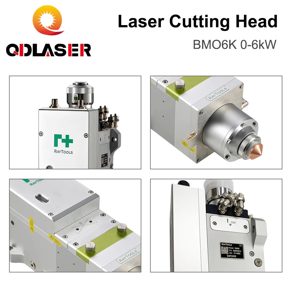 QDLASER Raytools BM06K Laser Cutting Head 0-6kW FL 150/200mm Auto Focusing Fiber Laser Cutting Head QBH/QD/G5 for Metal Cutting