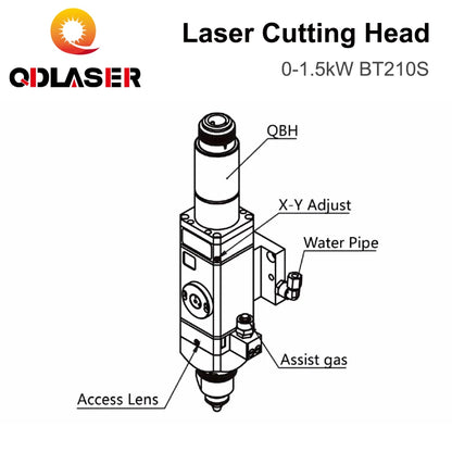 QDLASER BT210s 0-1500w Fiber Laser Cutting Head for Metal Cutting