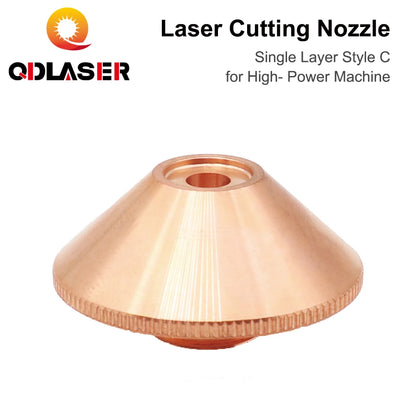 QDLASER Penta Laser Cutting Nozzles Single Layer C Style for High-Power Machine D28 M11 H15mm Caliber 3.5-6.0mm for Fiber Laser