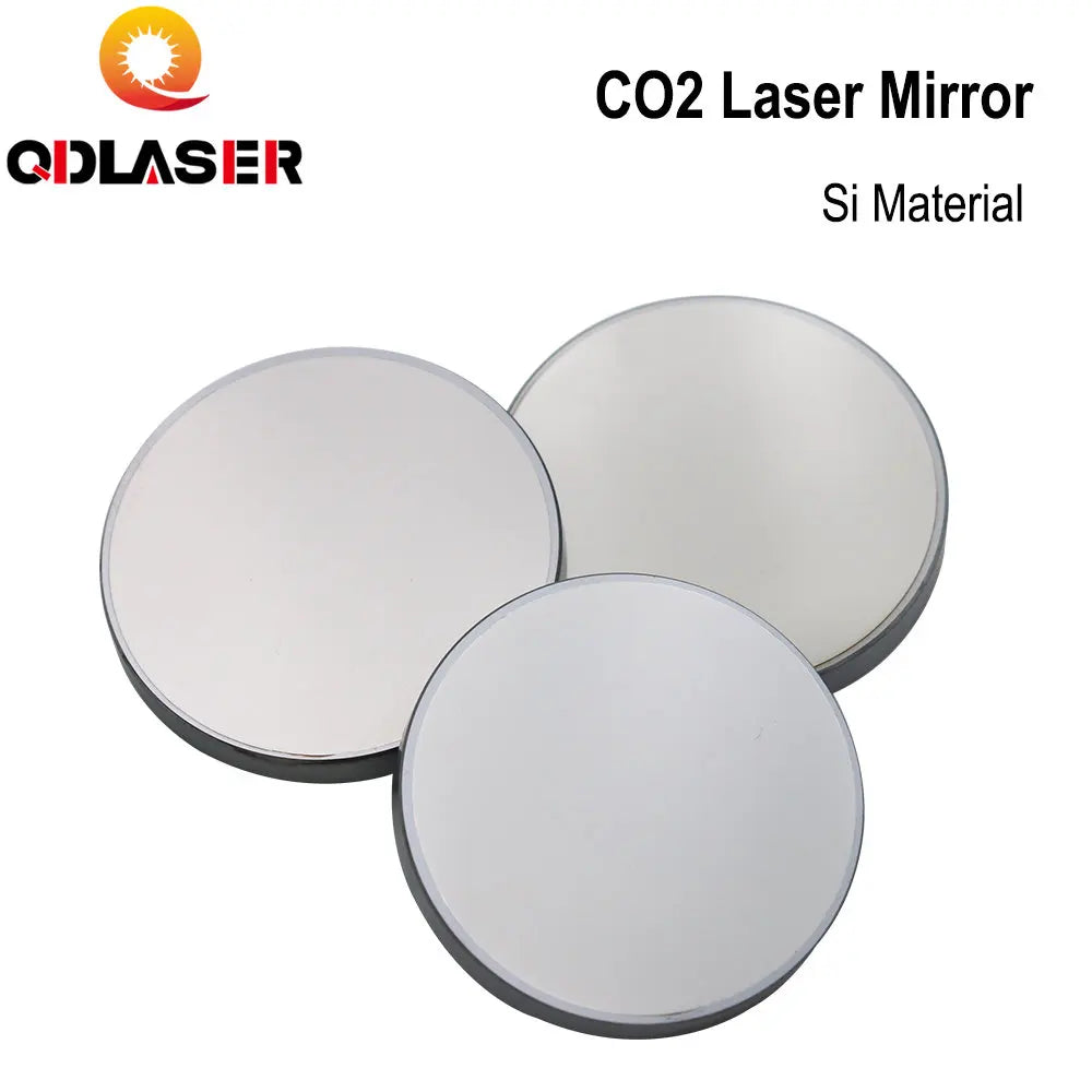 QDLASER New Co2 Laser Si Reflective Mirrors for Laser Engraver Gold-Plated Silicon Reflector Lenses Dia.  20 25 30 38.1  50.8mm