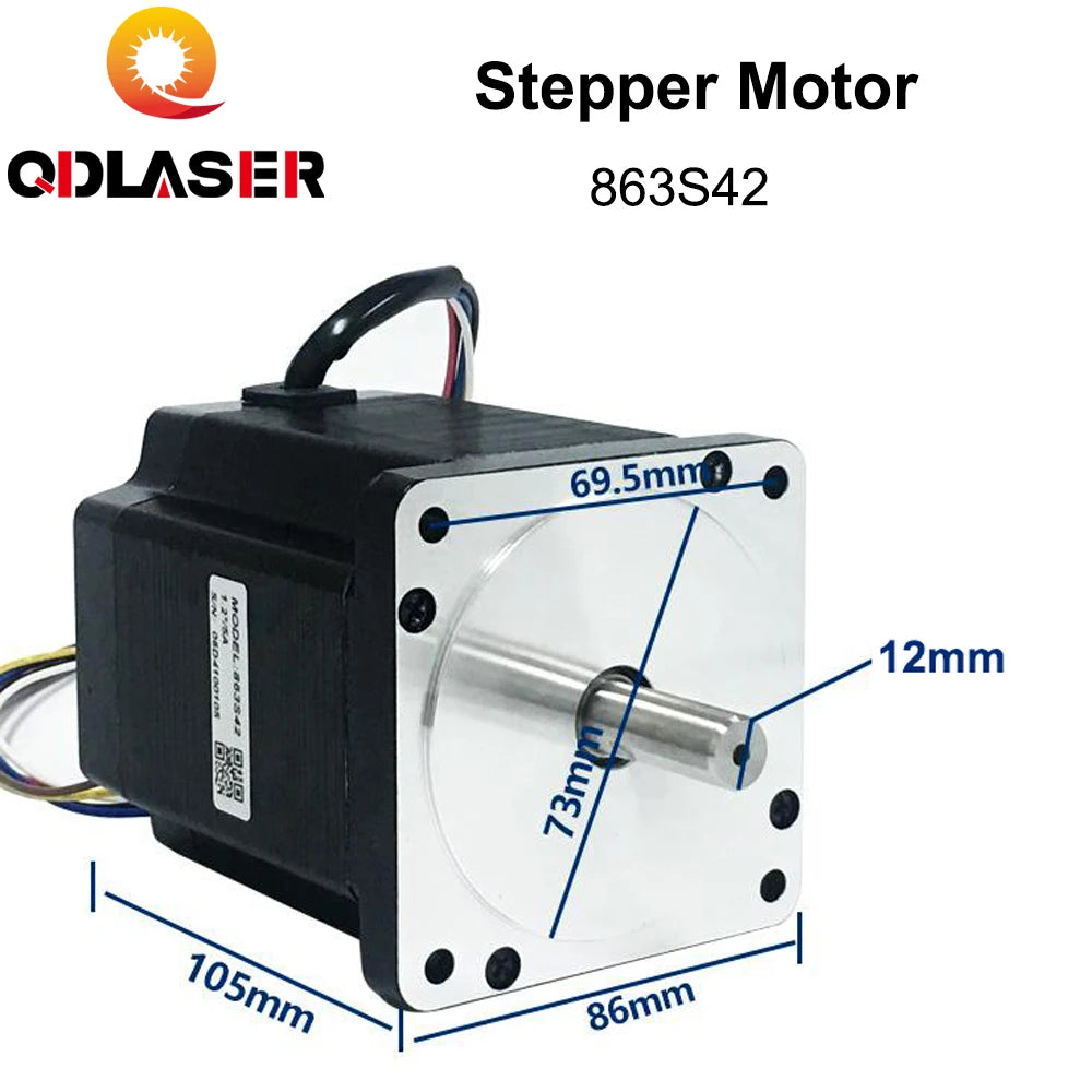 QDLASER Leadshine Nema34 863S42 Holding Torque 4.3N.m Stepper Motor for Laser Engraving Machine