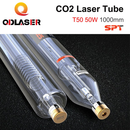 QDLASER SPT T50 50-70W Co2 Laser Tube Length 1000mm Dia 50mm for CO2 Laser Engraving And Cutting Machine