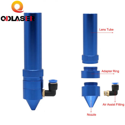 QDLASER High Quality CO2 Laser Head Focus Lens 20mm Reflective Mirror 25mm Integrative Mount for Laser Engraving Cutting Machine