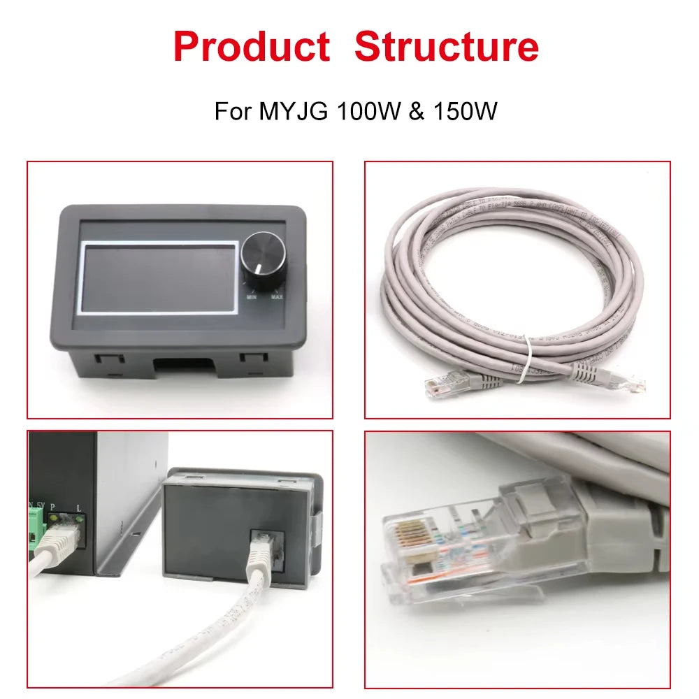 QDLASER LCD Display CO2 Current Meter External Screen for MYJG Series 100W &150W CO2 Laser Power Supply