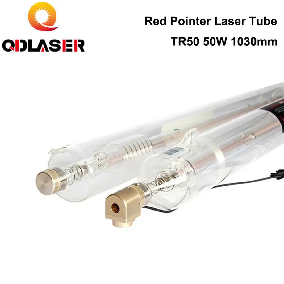 QDLASER SPT Coaxial Red Light Indication CO2 Laser Tube 50w for Laser Cutting