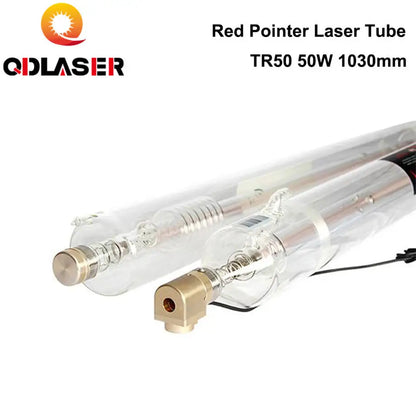 QDLASER SPT Coaxial Red Light Indication CO2 Laser Tube 50w for Laser Cutting