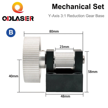 QDLASER LC Guide Rail Set Gear Base Mechanical Parts Shaft 12mm Belt 15-20mm for Co2 Laser Engraving Cutting Machine