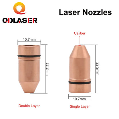 QDLASER  Laser Nozzle Single/Double Layer Caliber 0.8 - 4.0 for CINCINNATI Lasermech Fiber Laser Cutting Machine 1064nm