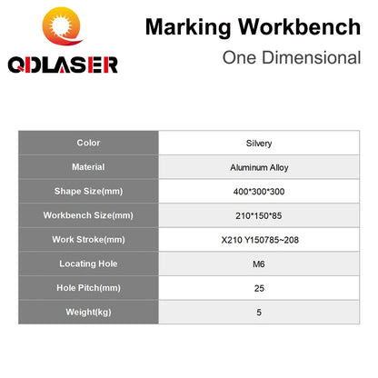 QDLASER Laser Engraving Machine Table 1 Axis Moving 210*150mm Size Z AXIS Portable Cabinet Case DIY Part for Engraving Machine