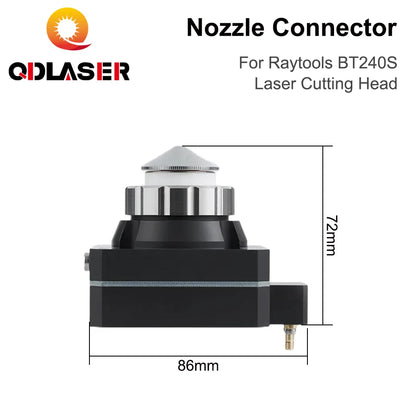 QDLASER Laser Cutting Head Nozzle Connector BT240S Nozzle Holder Ceramic Connector for Raytools BT240S Laser Cutting Head
