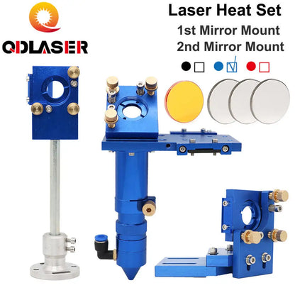 QDLASER  E Series Co2 Laser Head Set 20mm Reflect Mount with Focus Len Mirrors for Laser Engraver and Cutting Machine Parts