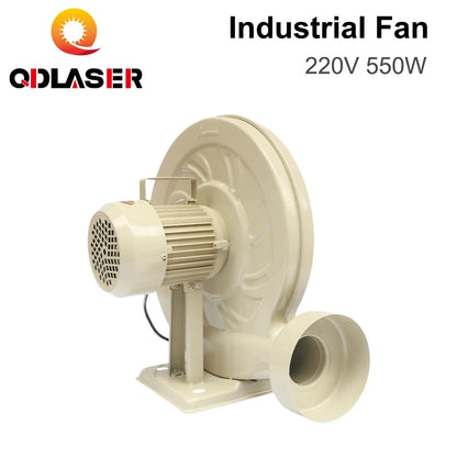 QDLASER Exhaust  Fan Air Blower  220V 550W Centrifugal type for CO2 Laser Engraver Cutting Machine Medium Pressure Lower Noise