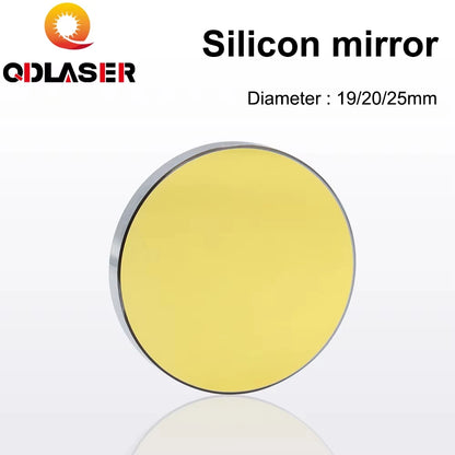 QDLASER High Quality CO2 Laser Si Reflective Mirror Dia19.05 20 25 30 38.1mm Coated Gold for CO2 Laser Engraving Cutting Machine