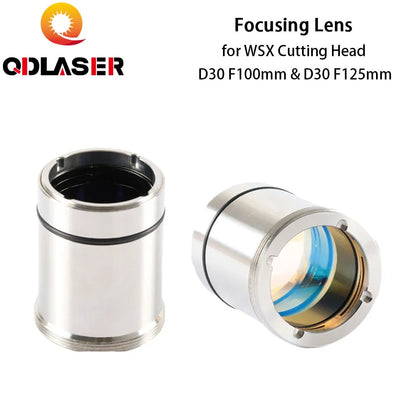 QDLASER Fiber Laser Focus Lens with Lens Holder for WSX Laser Cutting Head D30 F100/125mm
