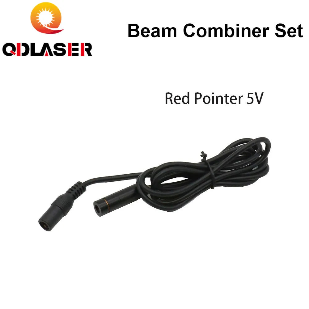 ZnSe Laser Beam Combiner Set 20 / 25mm Conbiner 500-700nm Lens + Mount + Red Pointer for CO2 Laser Marking Machine