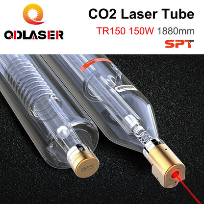 QDLASER SPT TR150 150-180W Co2 Laser Tube Length 1880mm Dia.80mm for CO2 Laser Engraving And Cutting Machine