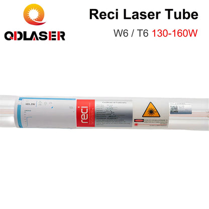 QDLASER Reci W6/T6 130-160W CO2 Laser Tube Diameter 80mm/65mm for CO2 Laser Engraving and Cutting Machines S6 Z6