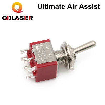 QDLASER Ultimate Air Assiast Set Pneumatic Solenoid Value Relay 6mm for CO2 Laser Cutting and Engraving Machine
