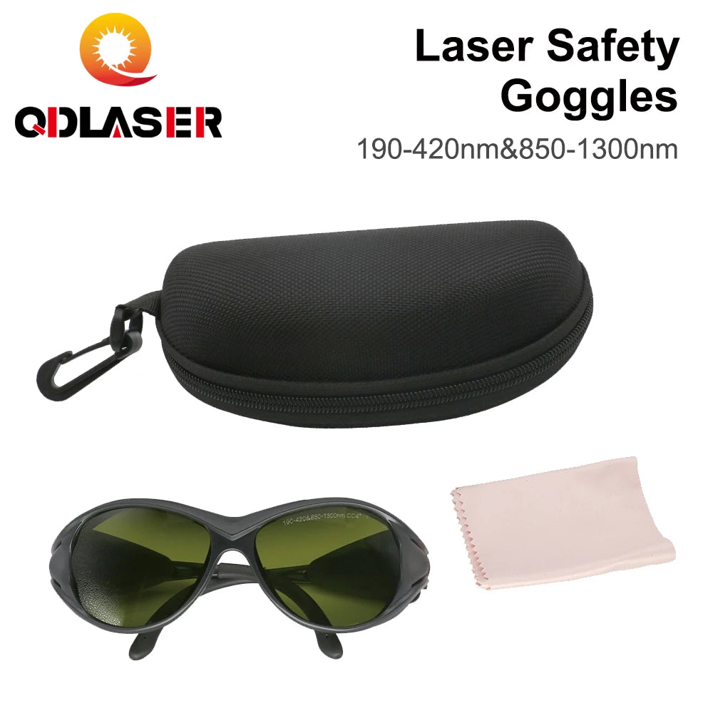 QDLASER 1064nm Safety Glasses 190-420nm &850-1300nm  Style A OD6+ CE Protective Glasses for Protective eyewear for fiber lasers