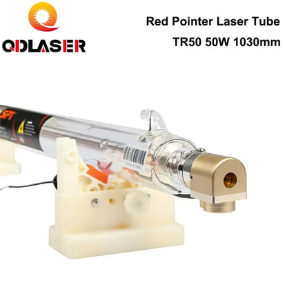 QDLASER SPT Coaxial Red Light Indication CO2 Laser Tube 50w for Laser Cutting