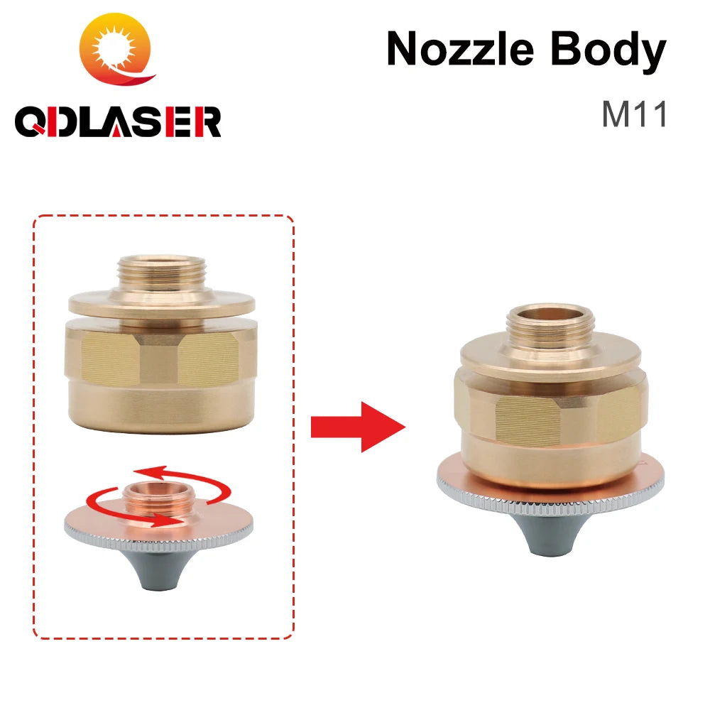 QDLASER M11 Laser Nozzles Body Anti-collision Accessories Nozzles Holder Copper Fiber Cutting Head Replacement Parts