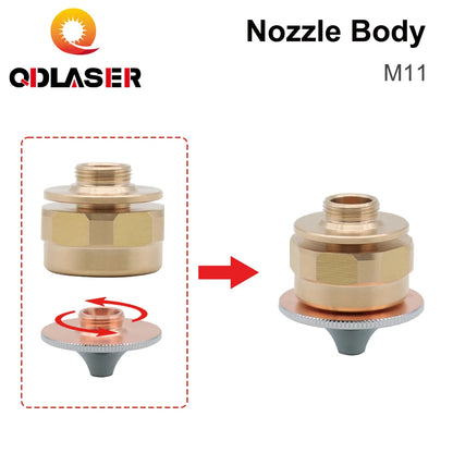QDLASER M11 Laser Nozzles Body Anti-collision Accessories Nozzles Holder Copper Fiber Cutting Head Replacement Parts