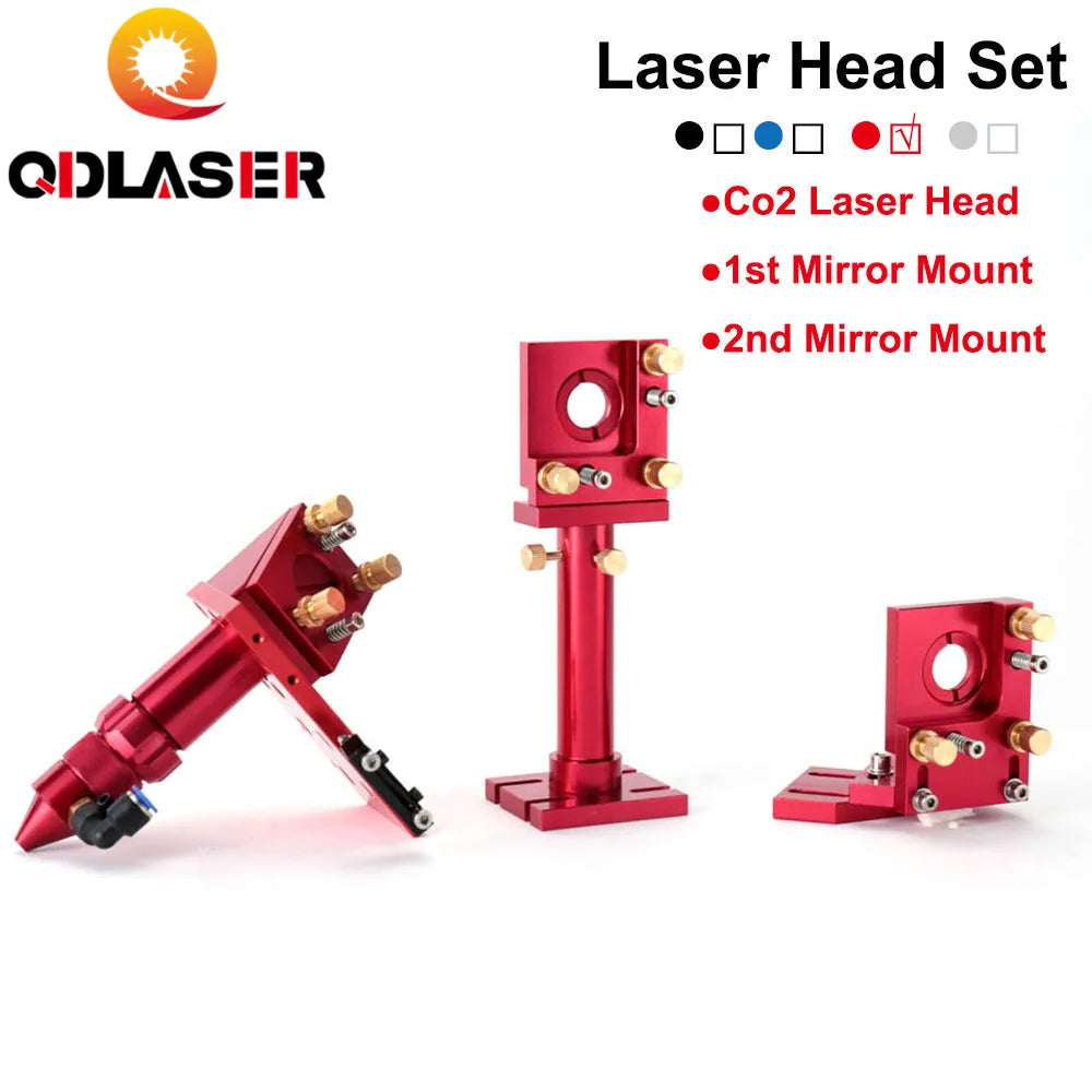 QDLASER Laser Equipment Parts C Series Whole Sets CO2 Laser Head for Laser Lens 20-50.8 Reflect Mirror 25mm