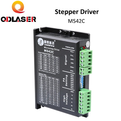 QDLASER Leadshine 2-Phase Stepper Motor Driver M542C Input Voltage 24-48VDC Current 1.0-4.2A Stepper Motor Driver