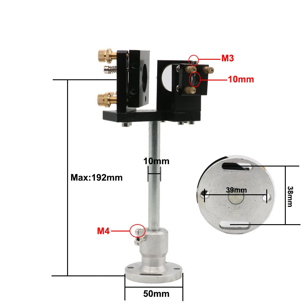 Laser Mechanical Parts Beam Combiner Base /Beam Combiner Set /E Series 1st Mirror Mount for Co2 Laser Machine