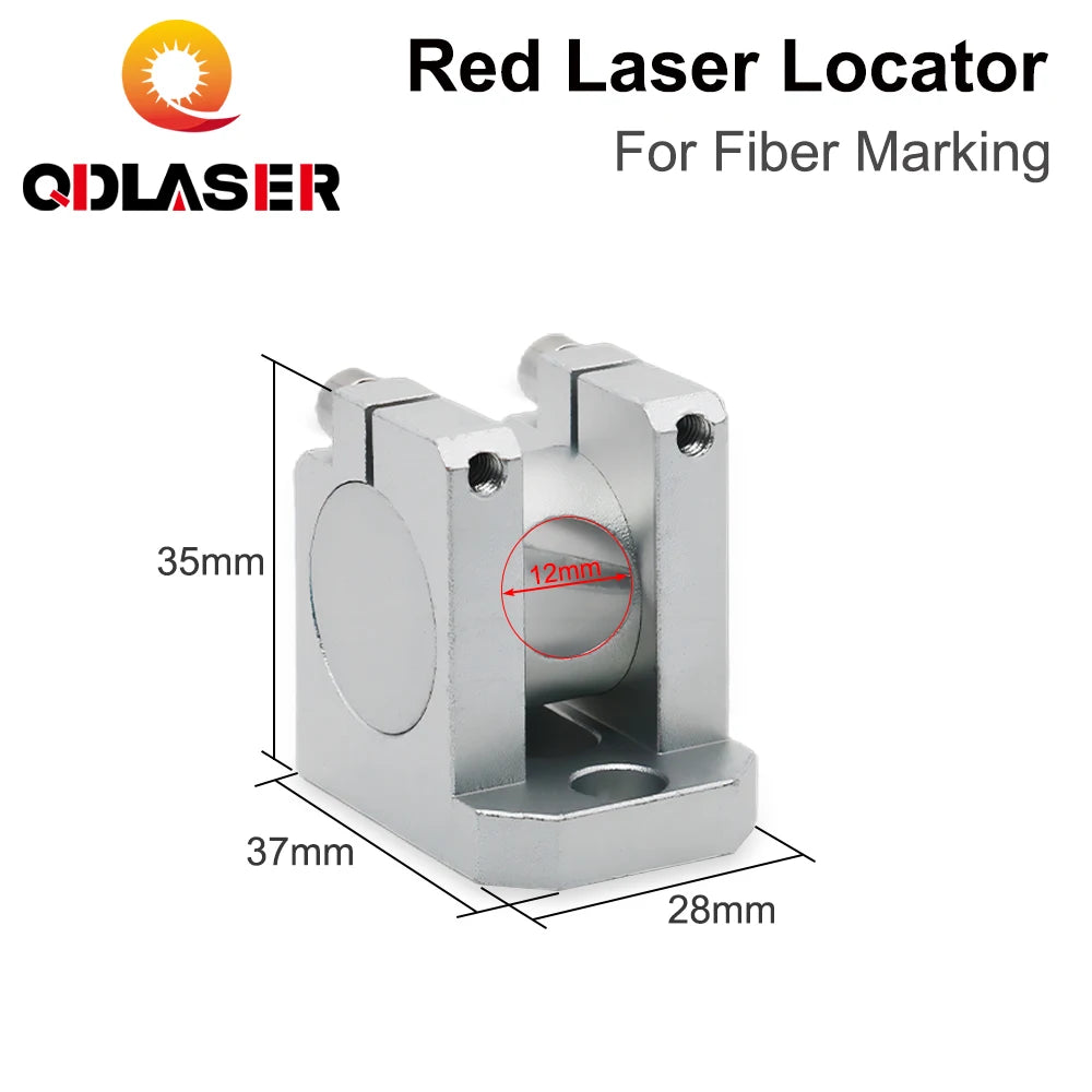 QDLASER CO2 Laser Red Locator Diameter 12mm Optical Path Accessories Red Light Locator for Fiber Metal Marking Machine