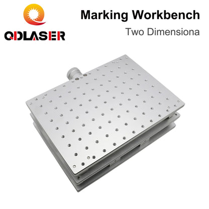 QDLASER 1064nm Fiber Laser Marking Machine 2 Axis Moving Table Portable Cabinet Case XY Aixs Working Table Marking Workbench