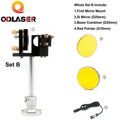 Laser Mechanical Parts Beam Combiner Base /Beam Combiner Set /E Series 1st Mirror Mount for Co2 Laser Machine