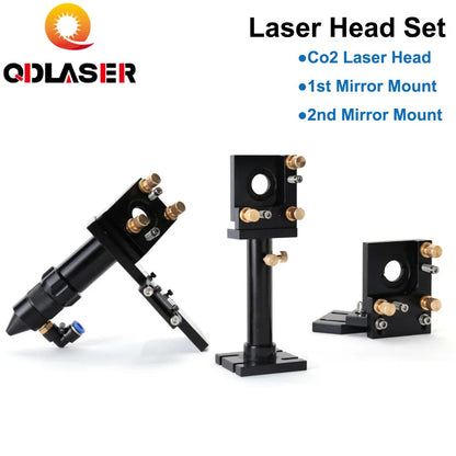 Laser Head Set DIY Kits for CO2 Cutting Engraving Machine Laser Focus Lens Reflect Mirror Mount Holder