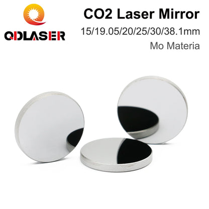 QDLASER CO2 Laser Reflector Mo Mirror Dia. 15 19.05 20 25 30 38.1mm thickness 3mm for CO2 Laser Cutting Engraving Machine
