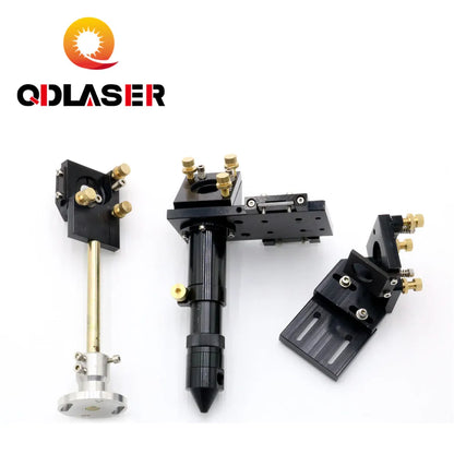 QDLASER Laser Parts  E Series Black Co2 Laser Head Set with Laser Mirrors Mount Support