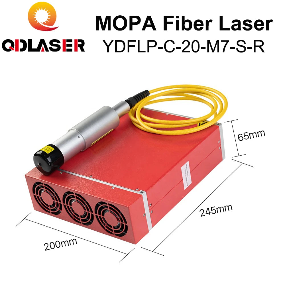 QDLASER 20W MOPA Fiber Laser Marking Machine Parts Fiber Laser Source
