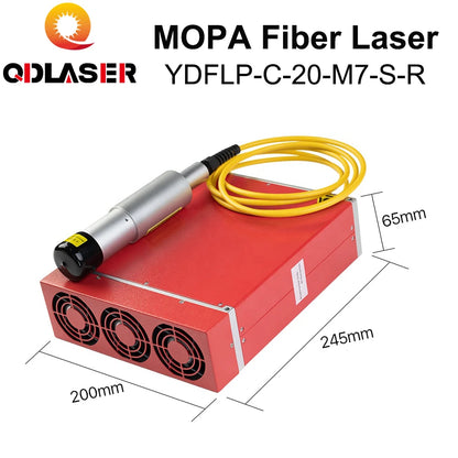 QDLASER 20W MOPA Fiber Laser Marking Machine Parts Fiber Laser Source