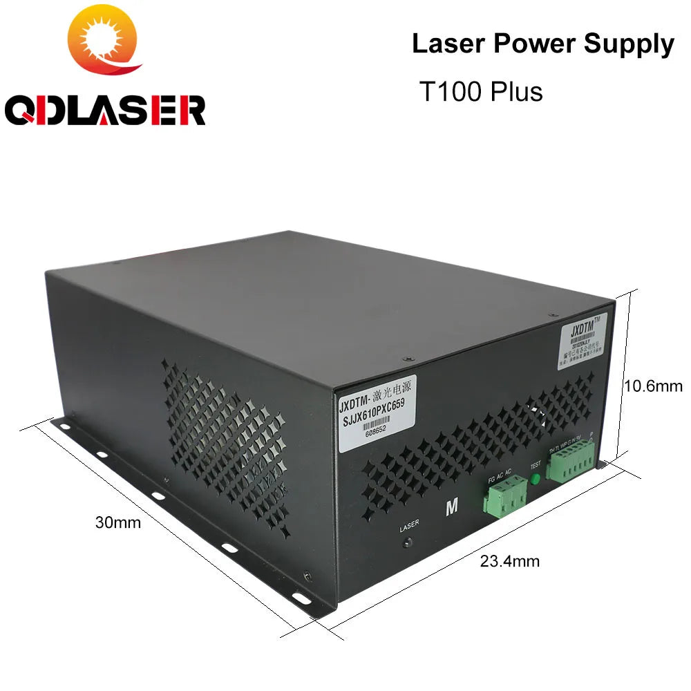QDLASER Hongyuan Co2 Laser Power Supply for CO2 Laser Cutting Machine T/100T100 PLUS 110V/220V