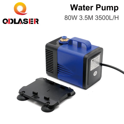 QDLASER 80W Submersible Water Pump 3.5M 3500L/H IPX8 AC 220V ~ 240V Voltage for CO2 Laser Engraving and Cutting Machine