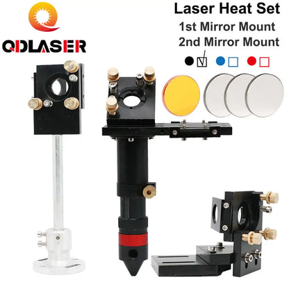 QDLASER  E Series Co2 Laser Head Set 20mm Reflect Mount with Focus Len Mirrors for Laser Engraver and Cutting Machine Parts